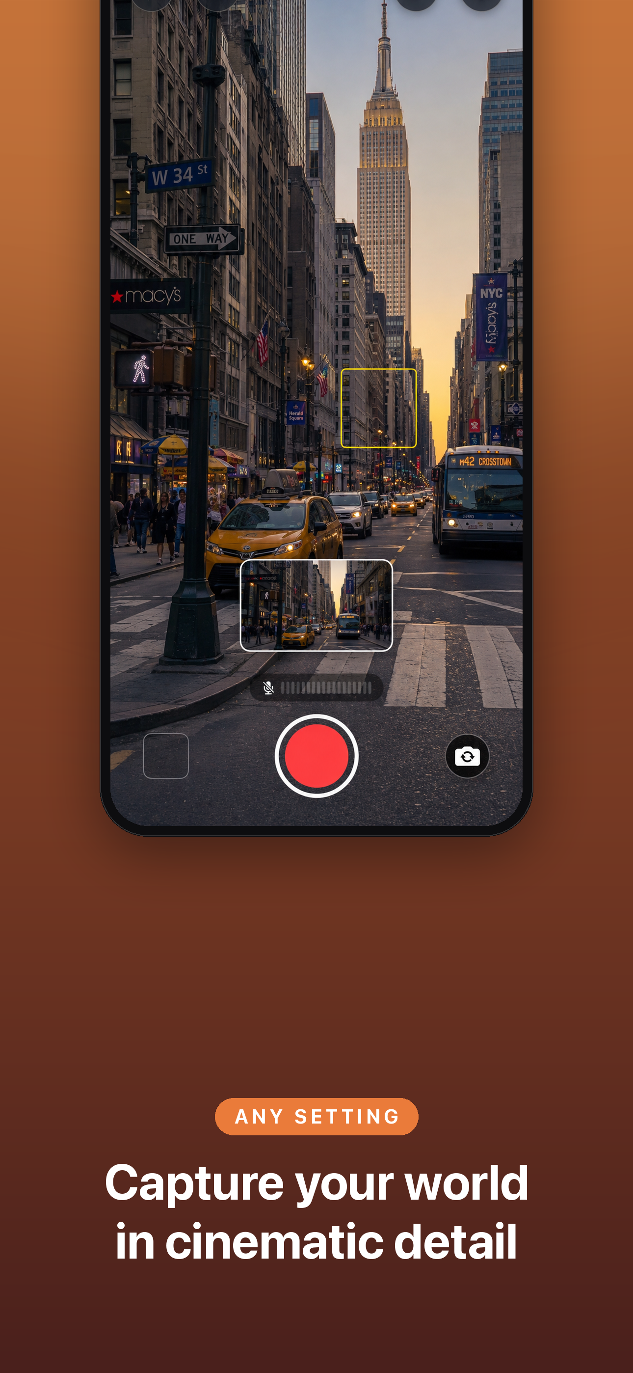 Fullscreen recording in any setting