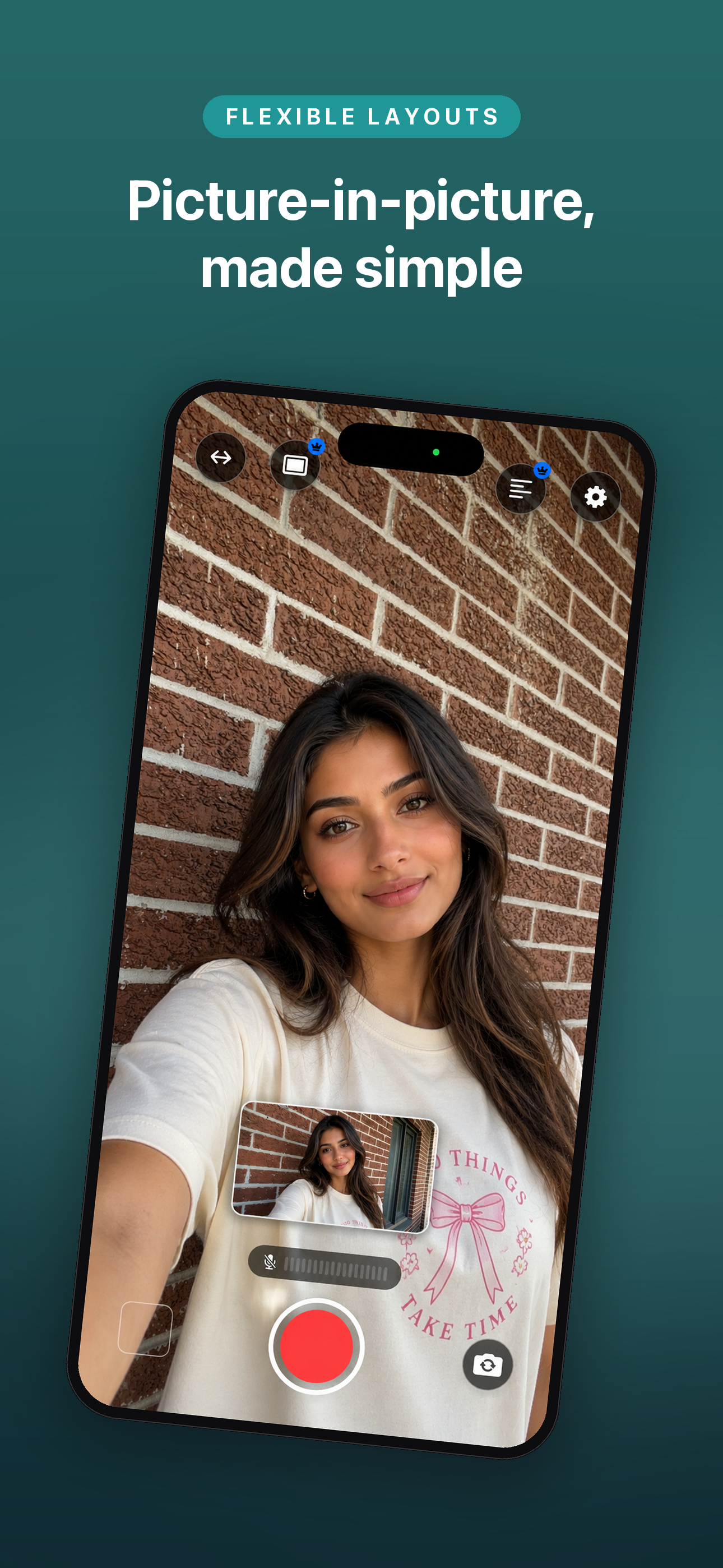 Picture-in-picture flexible layout